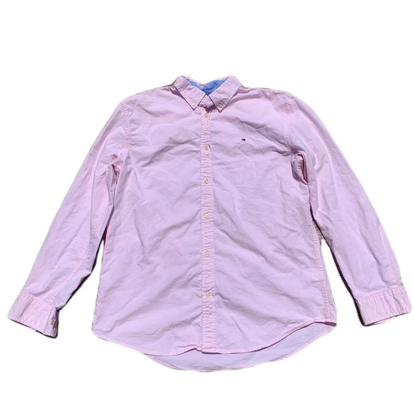 💚 Tommy Hilfiger Pink Oxford Shirt – XL Regular Fit Stretch - Picture 1 of 8